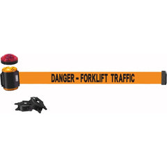 Banner Stakes - Barrier Parts & Accessories; Type: Magnetic Wall Mount Barrier ; Color: Black; Orange ; Length (Inch): 180 ; Length (Feet): 15.000 ; Width (Inch): 2 1/2 ; Finish/Coating: Polyester Finish - Exact Industrial Supply