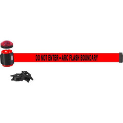 Banner Stakes - Barrier Parts & Accessories; Type: Magnetic Wall Mount Barrier ; Color: Black; Red ; Length (Inch): 180 ; Length (Feet): 15.000 ; Width (Inch): 2 1/2 ; Finish/Coating: Polyester Finish - Exact Industrial Supply