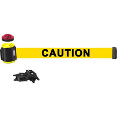 Banner Stakes - Barrier Parts & Accessories; Type: Magnetic Wall Mount Barrier ; Color: Black; Yellow ; Length (Inch): 180 ; Length (Feet): 15.000 ; Width (Inch): 2 1/2 ; Finish/Coating: Polyester Finish - Exact Industrial Supply