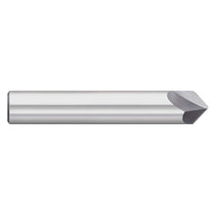 Titan USA - Chamfer Mills; Cutter Head Diameter (Inch): 1/8 ; Included Angle B: 45 ; Included Angle A: 90 ; Chamfer Mill Material: Solid Carbide ; Chamfer Mill Finish/Coating: Uncoated ; Overall Length (Inch): 1-1/2 - Exact Industrial Supply