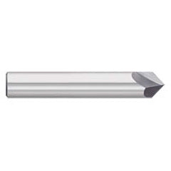 Titan USA - Chamfer Mills; Cutter Head Diameter (Inch): 3/16 ; Included Angle B: 40 ; Included Angle A: 100 ; Chamfer Mill Material: Solid Carbide ; Chamfer Mill Finish/Coating: Uncoated ; Overall Length (Inch): 2-1/2 - Exact Industrial Supply