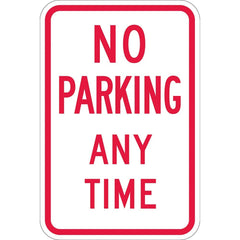 Lyle Signs - Traffic & Parking Signs; MessageType: No Parking & Tow Away Signs ; Message or Graphic: Message Only ; Legend: No Parking Any Time ; Graphic Type: None ; Reflectivity: Reflective; High Intensity ; Material: Aluminum - Exact Industrial Supply