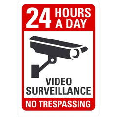 Lyle Signs - Traffic & Parking Signs; MessageType: Warning & Safety Reminder Signs ; Message or Graphic: Message & Graphic ; Legend: 24 Hours A Day Video Surveillance No Trespassing ; Graphic Type: Camera ; Reflectivity: Reflective; Engineer Grade ; Mate - Exact Industrial Supply
