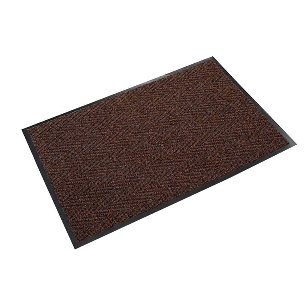 Crown Matting - Entrance Matting; Indoor or Outdoor: Indoor ; Traffic Type: Medium Duty ; Surface Material: Polypropylene ; Base Material: Vinyl ; Surface Pattern: V-Ribbed ; Color: Brown - Exact Industrial Supply