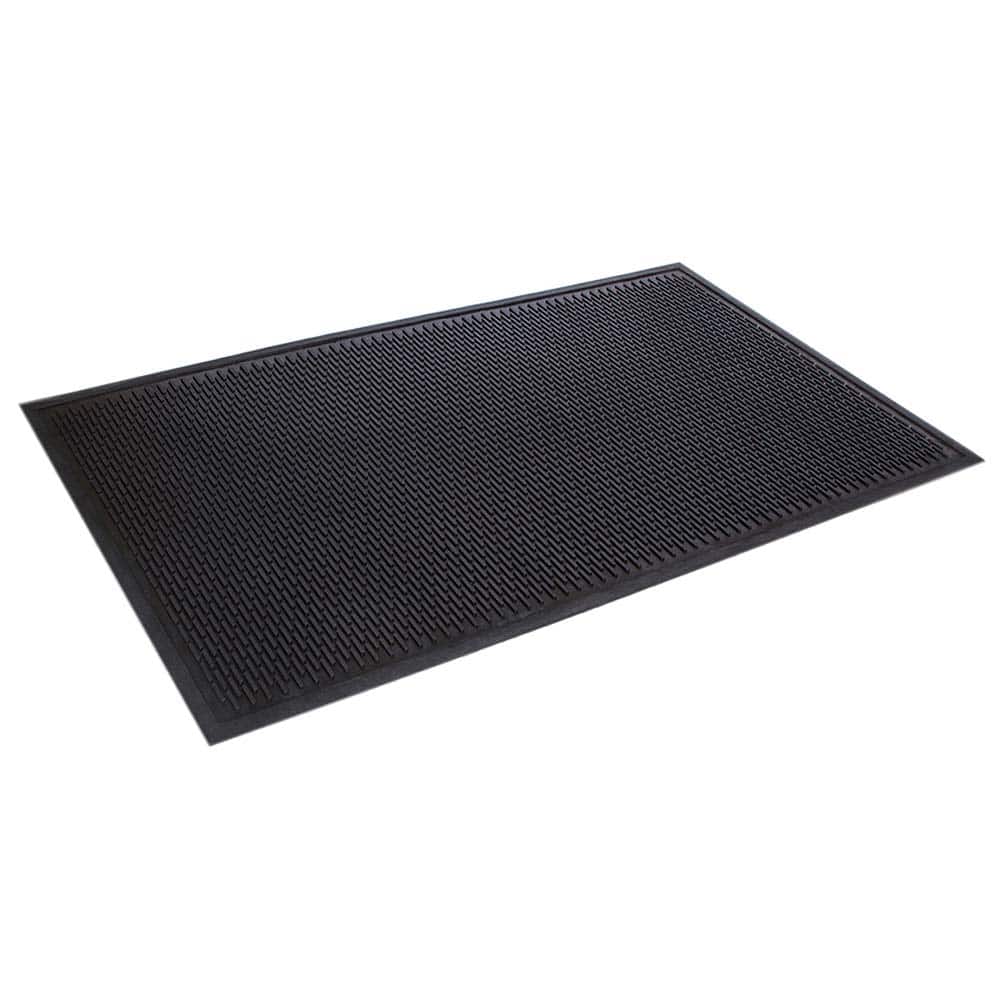 Crown Matting - Entrance Matting; Indoor or Outdoor: Outdoor ; Traffic Type: Heavy, Medium & Light ; Surface Material: SBR Rubber ; Base Material: SBR Rubber; Grease Resistant Rubber ; Surface Pattern: Molded; Raised Bars ; Color: Black - Exact Industrial Supply