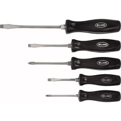 Williams - Screwdriver Sets; Screwdriver Types Included: 1/4 In; 3/16 In; 5/16 In; Ph1; Ph2 Bolster ; Number of Pieces: 5.000 ; Phillips Size Range: #1 - Exact Industrial Supply