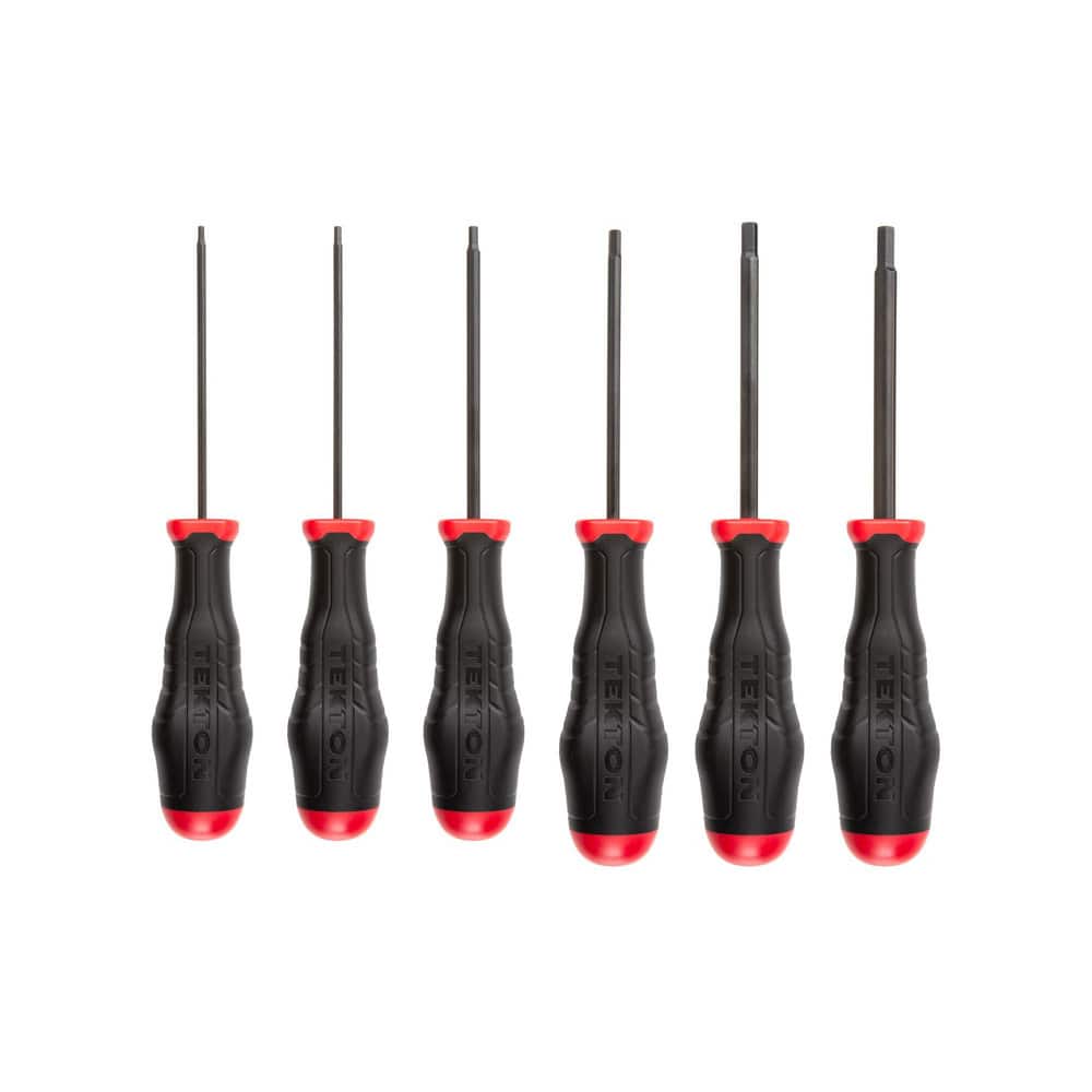 Screwdriver Sets; Screwdriver Types Included: Hex; Container Type: None; Hex Size: 2, 2.5, 3, 4, 5, 6mm; Finish: Black Oxide; Number Of Pieces: 6; Hex: Yes; Contents: 2-6mm