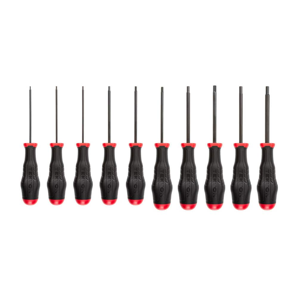 Screwdriver Sets; Screwdriver Types Included: Hex; Container Type: None; Hex Size: 1.5, 2, 2.5, 3, 3.5, 4, 4.5, 5, 5.5, 6mm; Finish: Black Oxide; Number Of Pieces: 10; Hex: Yes; Contents: 1.5-6mm