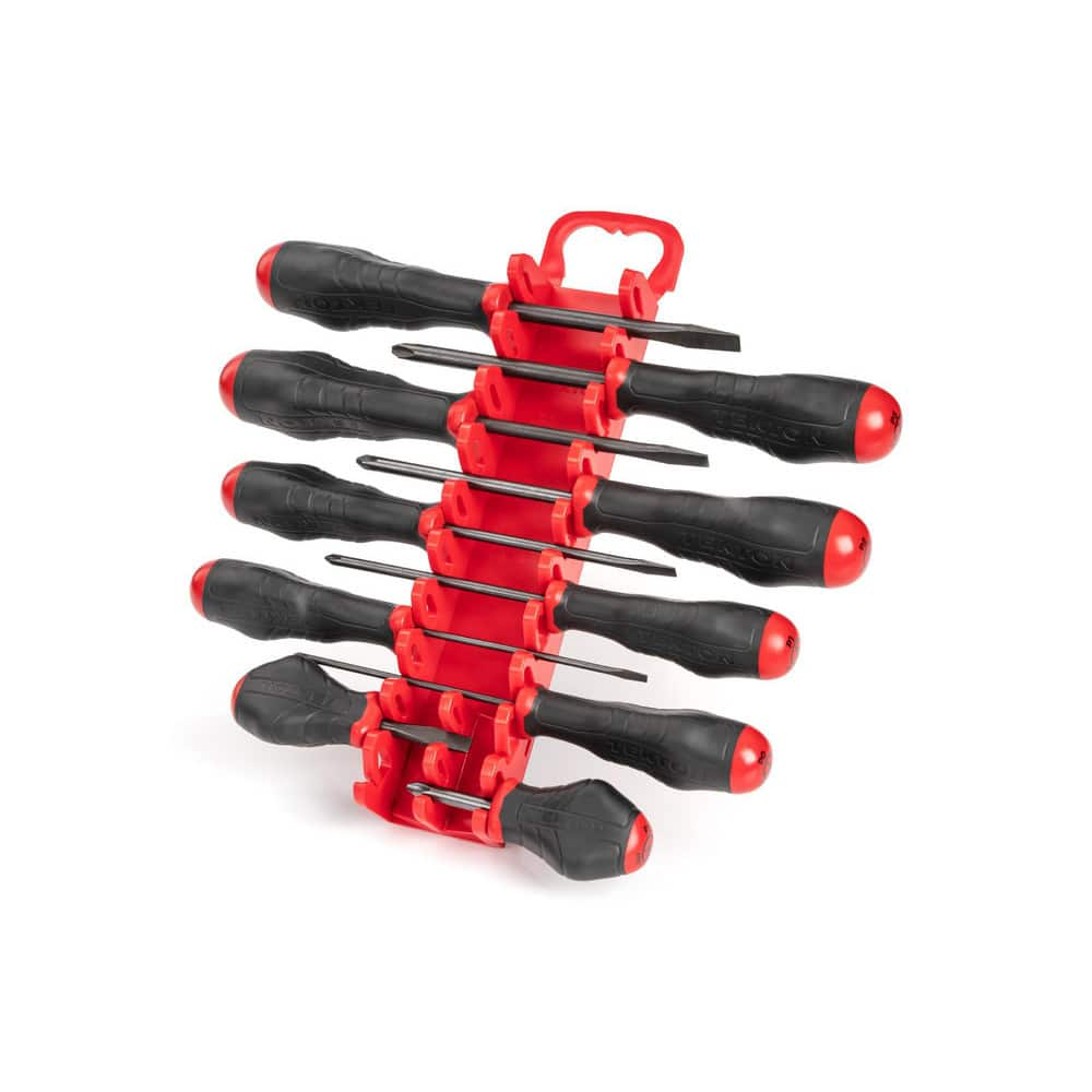 Screwdriver Sets; Screwdriver Types Included: Slotted; Phillips; Container Type: Plastic Holder; Finish: Black Oxide; Number Of Pieces: 10; Contents: #0-3; 1/8-5/16″