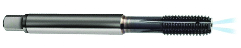 M5 x .80 Dia. - 6HX - 4 FL - Carbide Semi-Bott Tap-TiCN -Coolant-Thru-FORM-C DIN 371 - Exact Industrial Supply