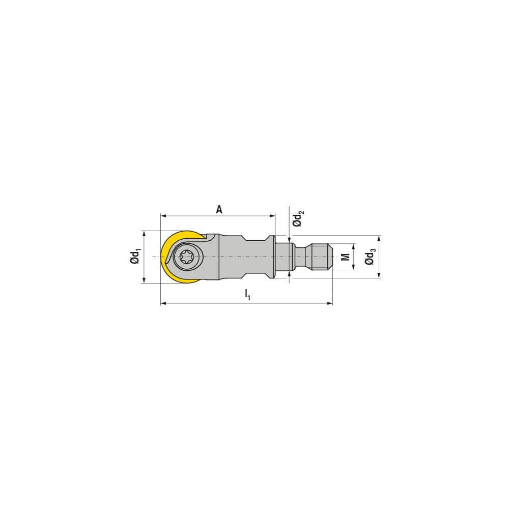 Indexable Ball Nose End Mills; Milling Diameter: 32.00 mm; Maximum Depth Of Cut: 45.00 mm; Shank Diameter: 17.00 mm; Shank Type: Modular; Compatible Insert Style: ROGX; ROHX; Compatible Insert Size Code: RO.X 32..; Toolholder Style: Carbide Shank; Series: