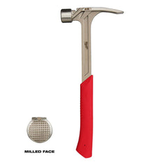 Nail & Framing Hammers; Claw Style: Straight; Head Weight (Lb): 1.75 lb; Head Weight (Oz): 28 oz; Handle Material: Steel; Face Surface: Milled; Face Diameter: 1 in; Head Material: Steel; Face Diameter (Inch): 1 in; Handle Material: Steel; Handle Material: