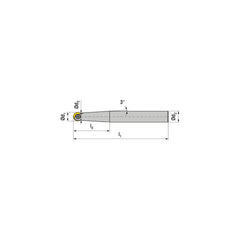 Indexable Ball Nose End Mills; Milling Diameter: 10.00 mm; Maximum Depth Of Cut: 35.00 mm; Shank Diameter: 12.00 mm; Shank Type: Cylindrical; Compatible Insert Style: ROHX; XOHX; Compatible Insert Size Code: RO.X10 / XO.X10; Toolholder Style: Carbide Shan