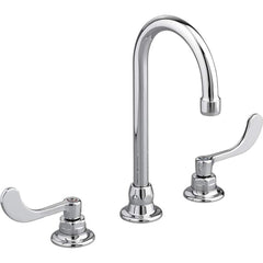 Lavatory Faucets; Inlet Location: Back; Spout Type: Swivel Gooseneck; Rigid; Inlet Pipe Size: 0.5 in; Inlet Gender: Male; Maximum Flow Rate: 0.3; Mounting Centers: 8; Material: Cast Brass; Finish/Coating: Polished Chrome; Spout Height: 8 in; Minimum Order