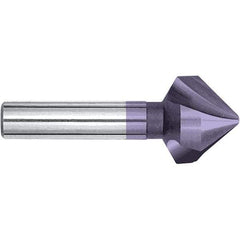 Magafor - 16.5mm Head Diam, 25/64" Shank Diam, 90° Cobalt Countersink - 2-3/8" OAL, Single End, Straight Shank, Right Hand Cut - Exact Industrial Supply