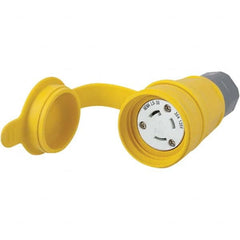Locking Inlet: Connector, Industrial, L5-30R, 125V, Yellow Grounding, 30A, Thermoplastic Elastomer, 2 Poles, 3 Wire