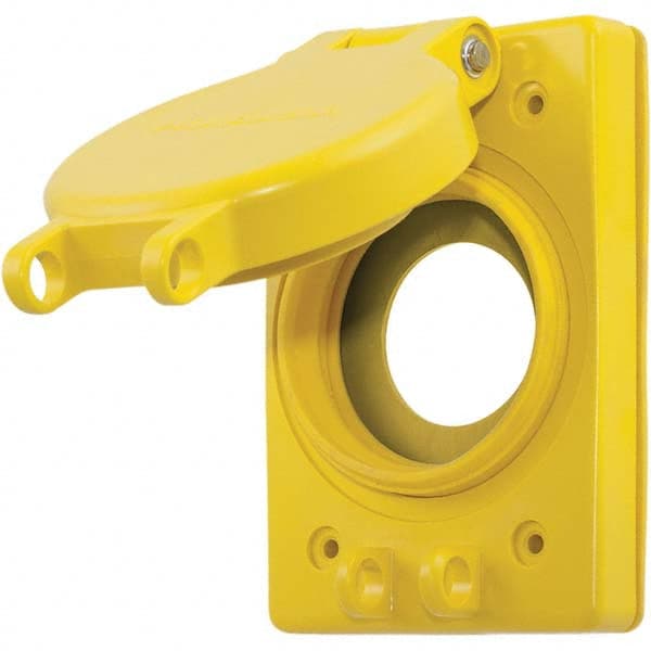 Hubbell Wiring Device-Kellems - Electrical Outlet Box & Switch Box Accessories Accessory Type: Weatherproof Cover Material: PBT Resin; Thermoplastic; Stainless Steel - Exact Industrial Supply