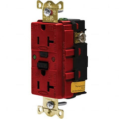 Hubbell Wiring Device-Kellems - GFCI Receptacles Grade: Industrial Color: Red - Exact Industrial Supply