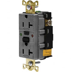 Hubbell Wiring Device-Kellems - GFCI Receptacles Grade: Industrial Color: Gray - Exact Industrial Supply