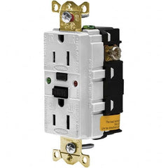 Hubbell Wiring Device-Kellems - GFCI Receptacles Grade: Industrial Color: White - Exact Industrial Supply