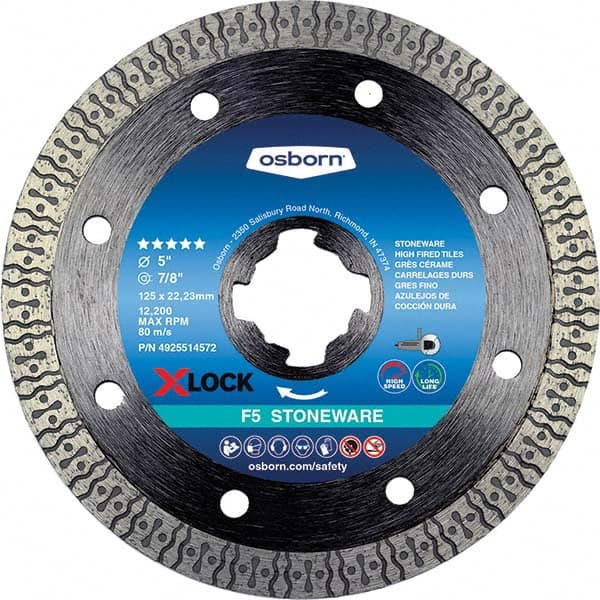 Osborn - 5 x 0.09, 7/8" Hole Diamond Cutoff Wheel - Exact Industrial Supply