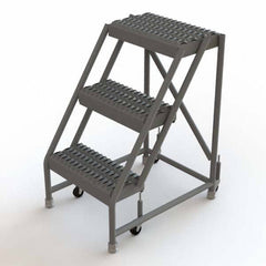 TRI-ARC - Rolling & Wall Mounted Ladders & Platforms Type: Rolling Warehouse Ladder Style: Rolling Platform Ladder - Exact Industrial Supply