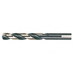 21/64 RHS / RHC HSS 135 Degree Split Point Heavy Duty Jobber Length Drill - Black & Gold - Exact Industrial Supply