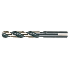 25/64 RHS / RHC HSS 135 Degree Split Point Heavy Duty Jobber Length Drill - Black & Gold - Exact Industrial Supply