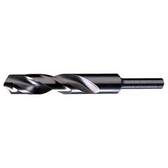 3/8 RHS / RHC HSS 118 Degree Radial Point 1/4″ Reduced Shank Silver & Deming Drill - Steam Oxide - Exact Industrial Supply