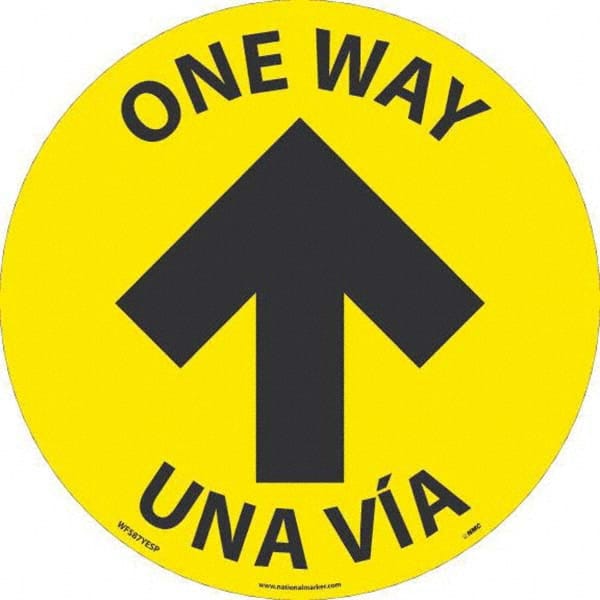 NMC - "One Way" Adhesive-Backed Floor Sign - Exact Industrial Supply