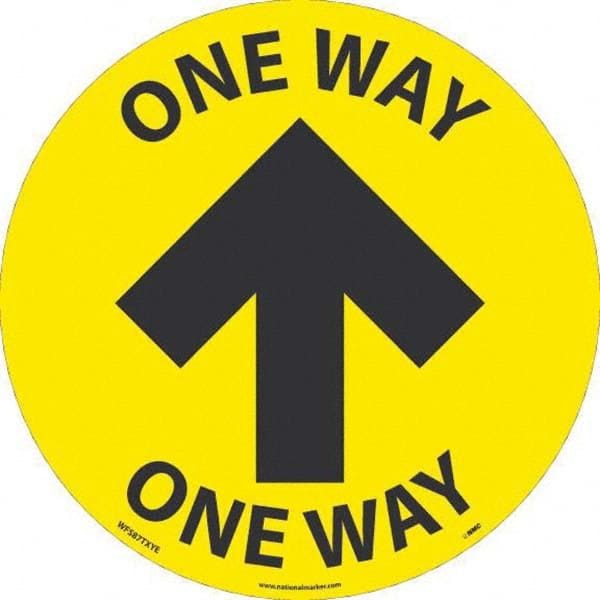 NMC - "One Way" Adhesive-Backed Floor Sign - Exact Industrial Supply