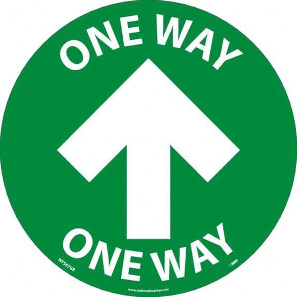 NMC - "One Way" Adhesive-Backed Floor Sign - Exact Industrial Supply