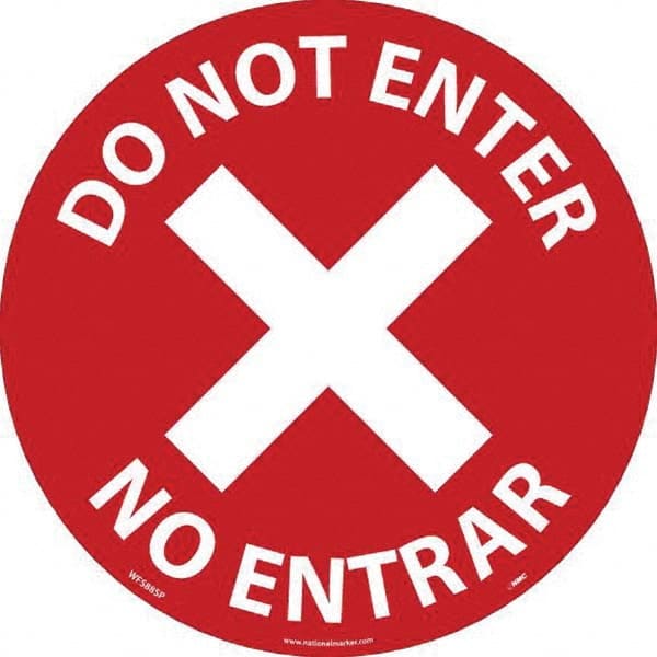 NMC - "Do Not Enter" Adhesive-Backed Floor Sign - Exact Industrial Supply