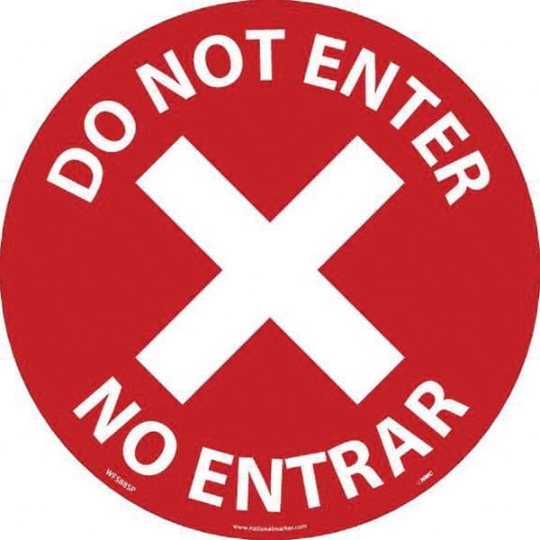 NMC - "Do Not Enter" Adhesive-Backed Floor Sign - Exact Industrial Supply