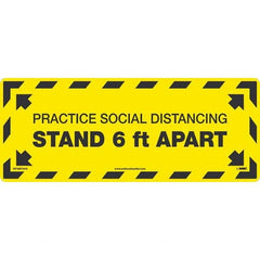 NMC - "Please Practice Social Distancing" Adhesive-Backed Floor Sign - Exact Industrial Supply