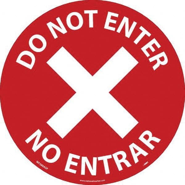 NMC - "Do Not Enter" Adhesive-Backed Floor Sign - Exact Industrial Supply