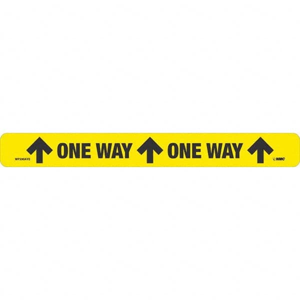 One Way Rectangle, Black on Yellow, Use for Exit, Entrance & Directional