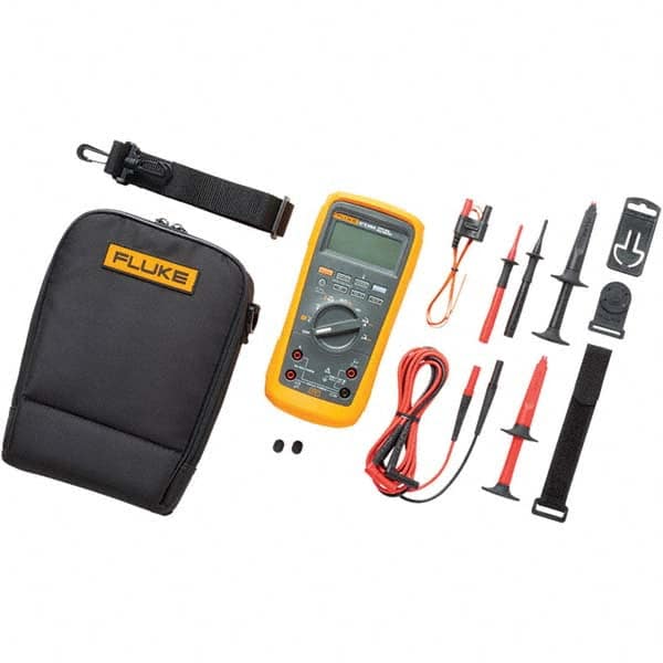 Fluke - Multimeters Multimeter Type: Digital; Digital Clamp Measures: Voltage; Resistance; Frequency; Capacitance; Diode Test; Continuity; Temperature - Exact Industrial Supply