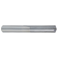 3.5 mm Dia. × 3.5 mm Shank × 24 mm Flute Length × 49 mm OAL, Bright, Solid Carbide Drill - Exact Industrial Supply