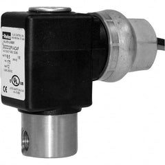 Parker - 24 VDC 1/8" NPT Port Stainless Steel Two-Way Direct Acting Solenoid Valve - Exact Industrial Supply