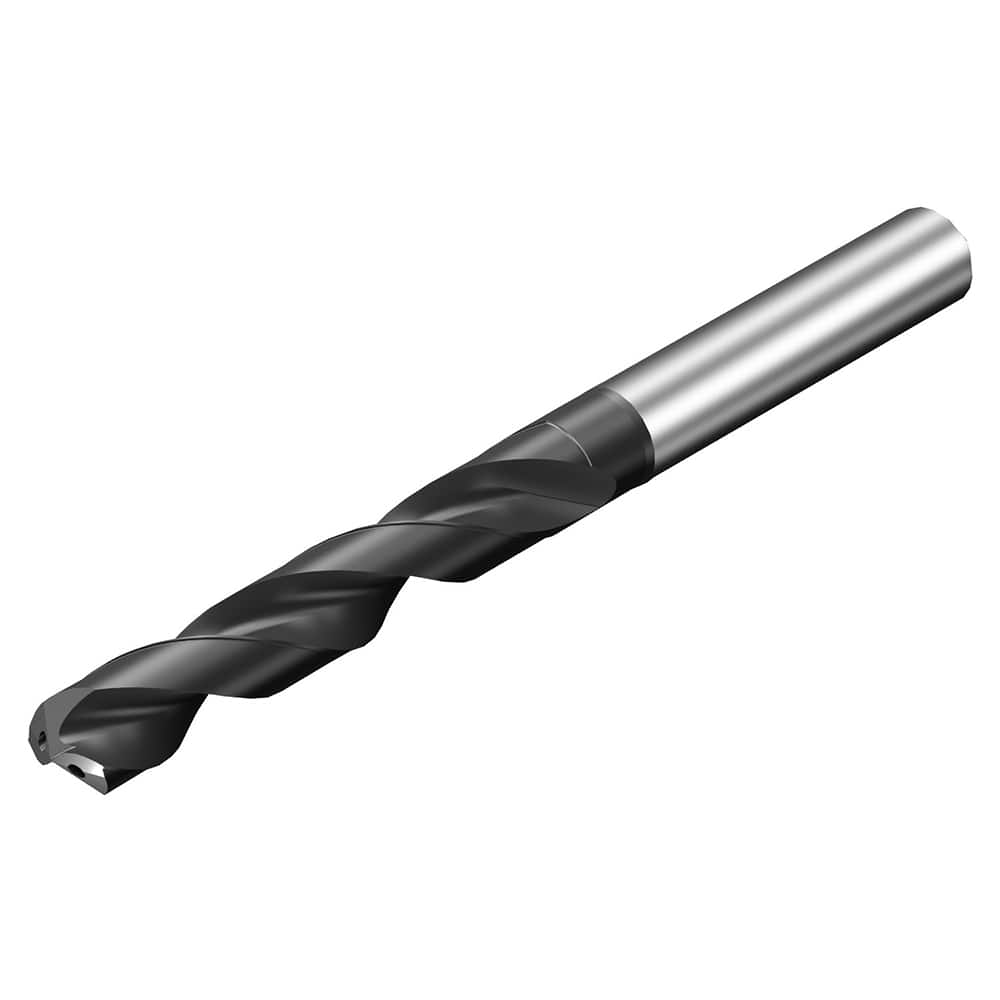 Sandvik Coromant - Screw Machine Length Drill Bits; Drill Bit Size (Decimal Inch): 0.2992 ; Drill Bit Size (mm): 7.60 ; Drill Point Angle: 140 ; Drill Bit Material: Solid Carbide ; Drill Bit Finish/Coating: AlTiN ; Flute Type: Spiral - Exact Industrial Supply