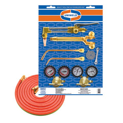 Made in USA - Oxygen/Acetylene Torch Kits; Type: Oxyacetylene; Hydrogen; MAP//Pro; Propane; Natural Gas ; Maximum Cutting: 2 (Inch); Welding Capacity: 1-1/4 (Inch); Maximum Heating Capacity: 5600?F ; Contents: Welding Handle WH550; Cutting Attachment CA5 - Exact Industrial Supply