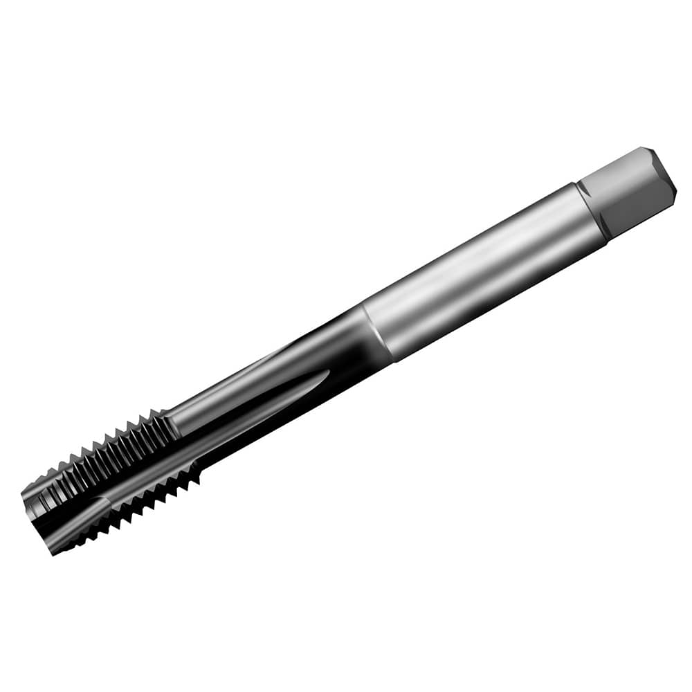 Spiral Point Tap: 5/8-11, DIN/ANSI, 4 Flutes, Plug, 2BX, HSS-E-PM, TiAlN Finish 23 mm Thread Length, 110 mm OAL, Right Hand, Series T200