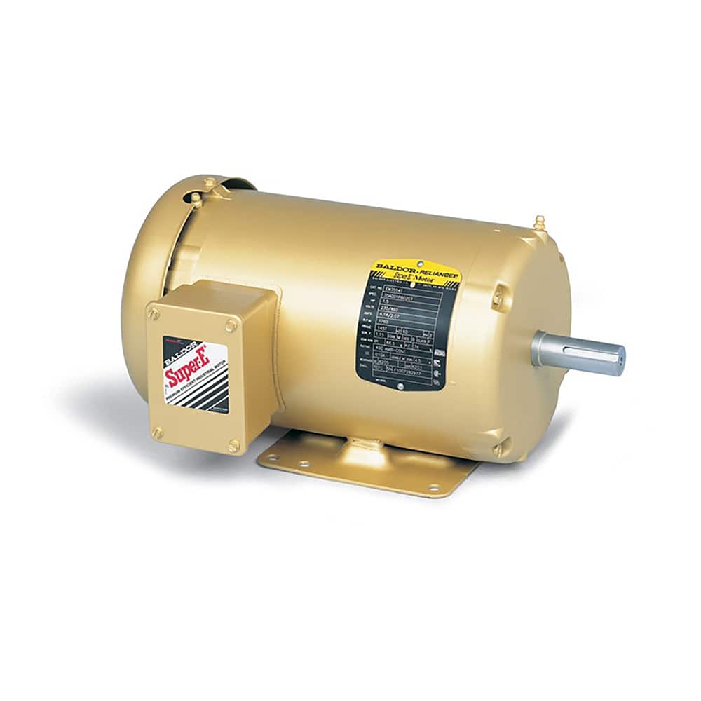 Baldor Reliance - Industrial Electric AC/DC Motors; Motor Type: Three Phase ; Type of Enclosure: TEFC ; Horsepower: 10 ; Thermal Protection Rating: None ; Name Plate RPMs: 1800 ; Voltage: 208-230/460 - Exact Industrial Supply