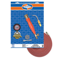Made in USA - Propane & MAPP Torch Kits; Type: Air/Acetylene ; Fuel Type: Acetylene ; Contents: Acetylene Regulator RB; Handle TH6; Tips A-5; Acetylene Hose H12; Tank Key w/chain W05 ; Contents: Acetylene Regulator RB; Handle TH6; Tips A-5; Acetylene Hos - Exact Industrial Supply