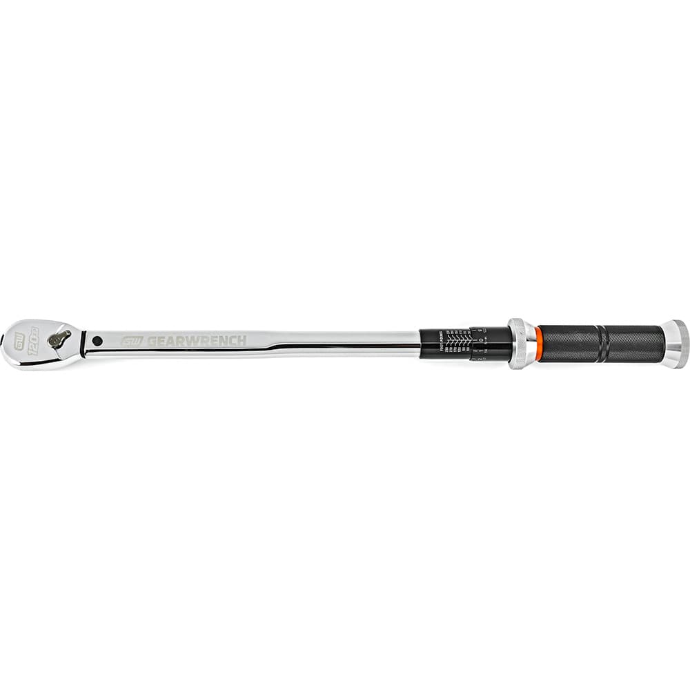 GEARWRENCH - Torque Wrenches; Type: Torque Wrench ; Drive Size: 1/2 ; Maximum Torque (In/Lb): 1800.0 ; Maximum Torque (Ft/Lb): 200.00 ; Maximum Torque (Inch/oz): 28800.00 ; Maximum Torque (Nm): 150.000 - Exact Industrial Supply