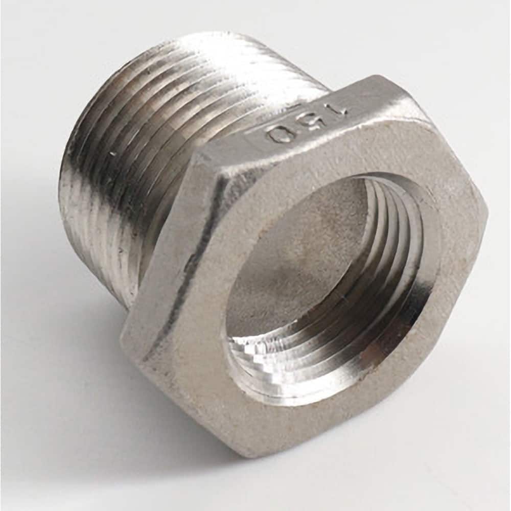 Guardian Worldwide - Stainless Steel Pipe Fittings; Type: Hexagon Bushing ; Fitting Size: 4 x 2 ; End Connections: MNPT x FNPT ; Material Grade: 304 ; Pressure Rating (psi): 150 ; Length (Inch): 2 - Exact Industrial Supply