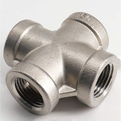 Guardian Worldwide - Stainless Steel Pipe Fittings; Type: Cross ; Fitting Size: 2 ; End Connections: FNPT x FNPT x FNPT x FNPT ; Material Grade: 316 ; Pressure Rating (psi): 150 - Exact Industrial Supply