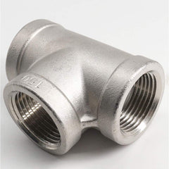 Guardian Worldwide - Stainless Steel Pipe Fittings; Type: Tee ; Fitting Size: 3 ; End Connections: FNPT x FNPT x FNPT ; Material Grade: 304 ; Pressure Rating (psi): 150 - Exact Industrial Supply