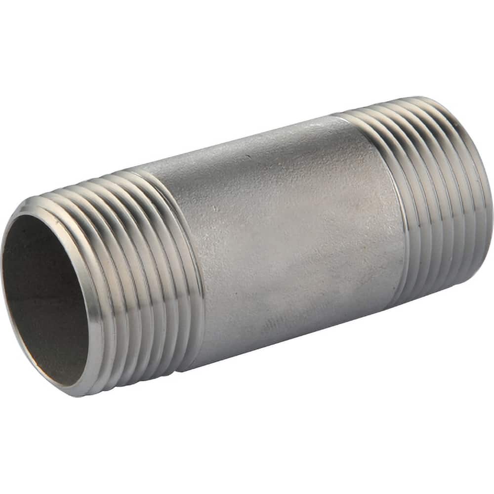 Guardian Worldwide - Stainless Steel Pipe Nipples & Pipe; Style: Threaded ; Pipe Size: 4 (Inch); Length (Inch): 7 ; Material Grade: 304/304L ; Schedule: 40 - Exact Industrial Supply